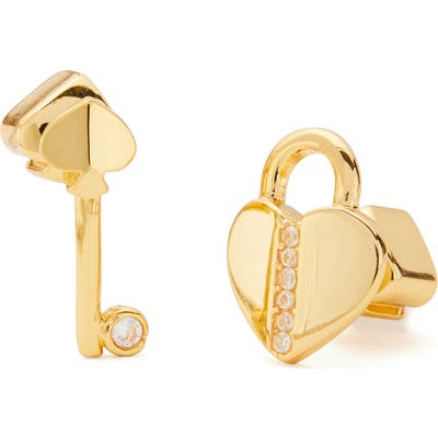 Kate Spade New York Lock & Spade Mismatched Stud Earrings