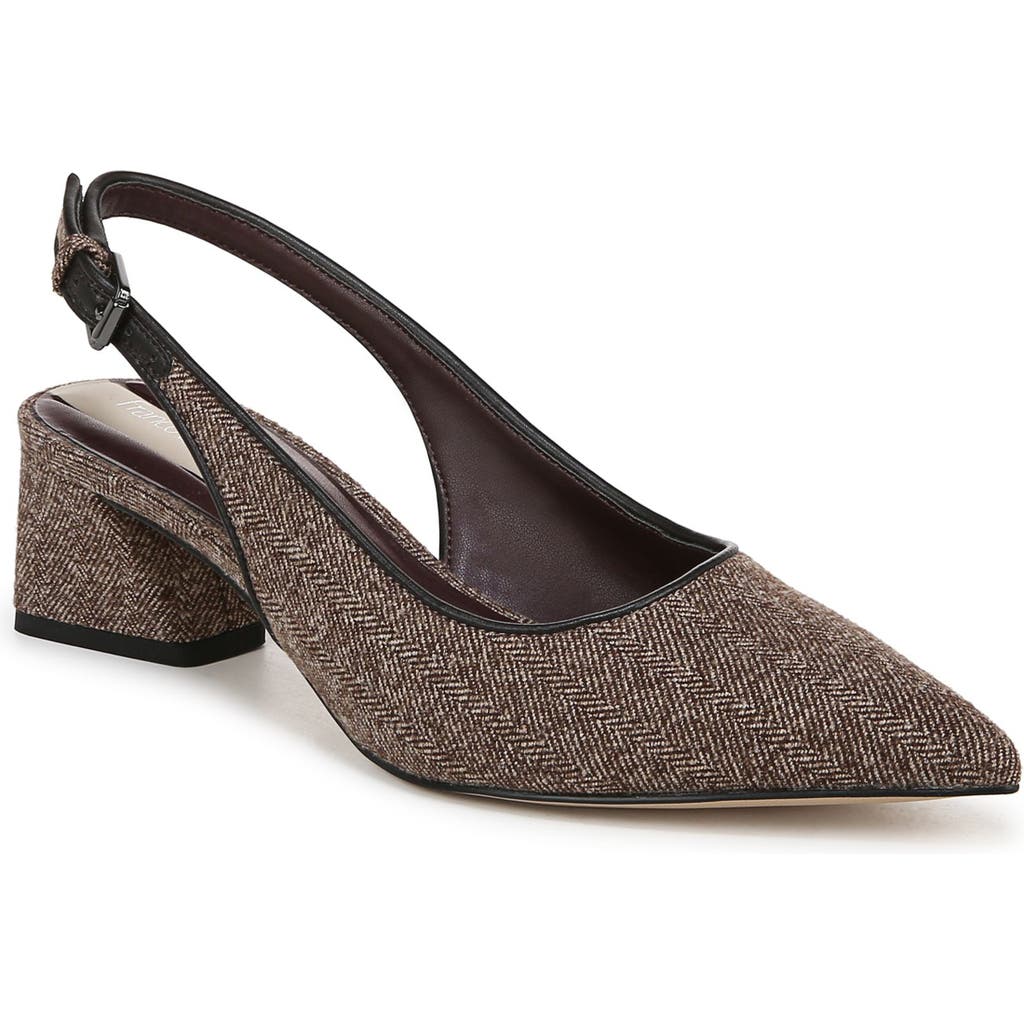 Franco Sarto Racer Slingback Pointed Toe Pump In Taupe