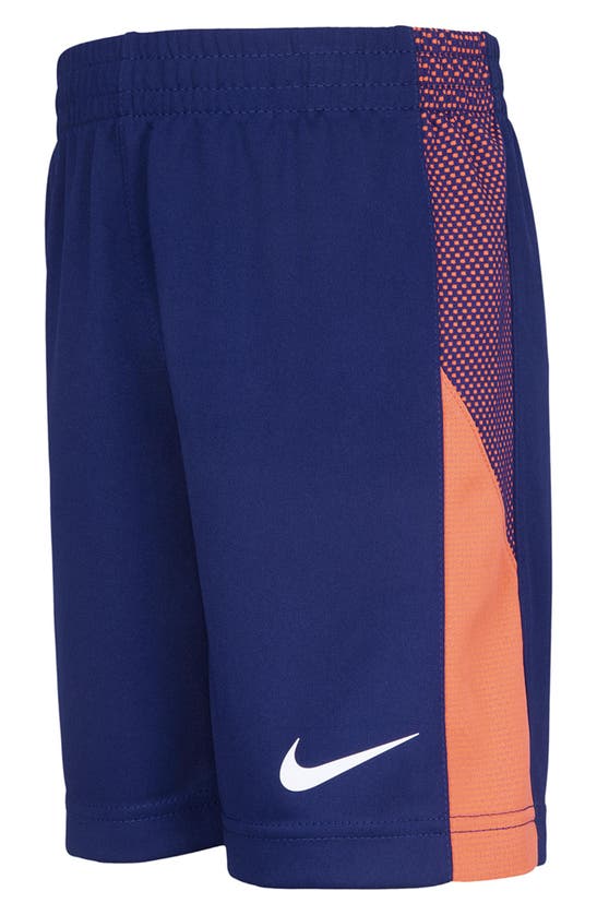 Shop Nike Kids' Block T-shirt & Shorts Set In Blue Void