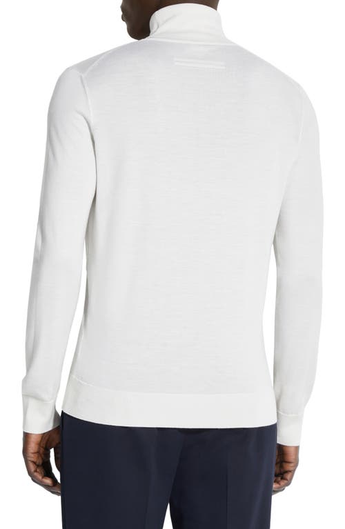 Zegna Wool Cashmere Sweater In  Bianco