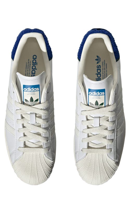 Adidas Originals Adidas Superstar Sneaker In White ivory blue Shag ModeSens