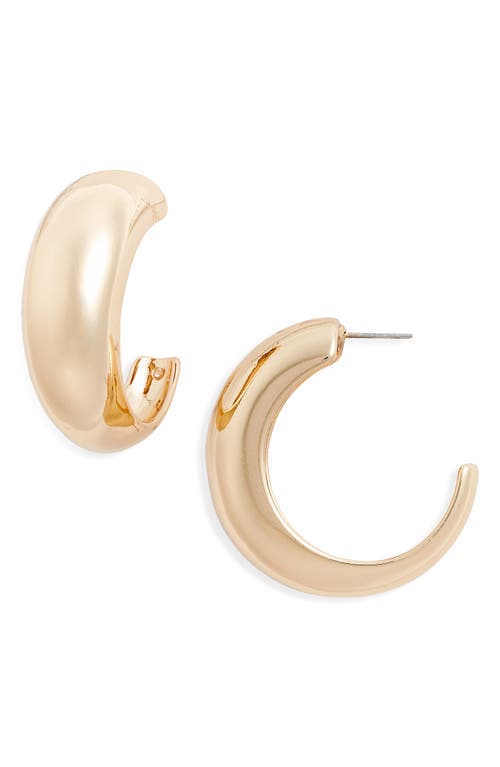 Open Edit Puffy Hoop Earrings in Gold at Nordstrom