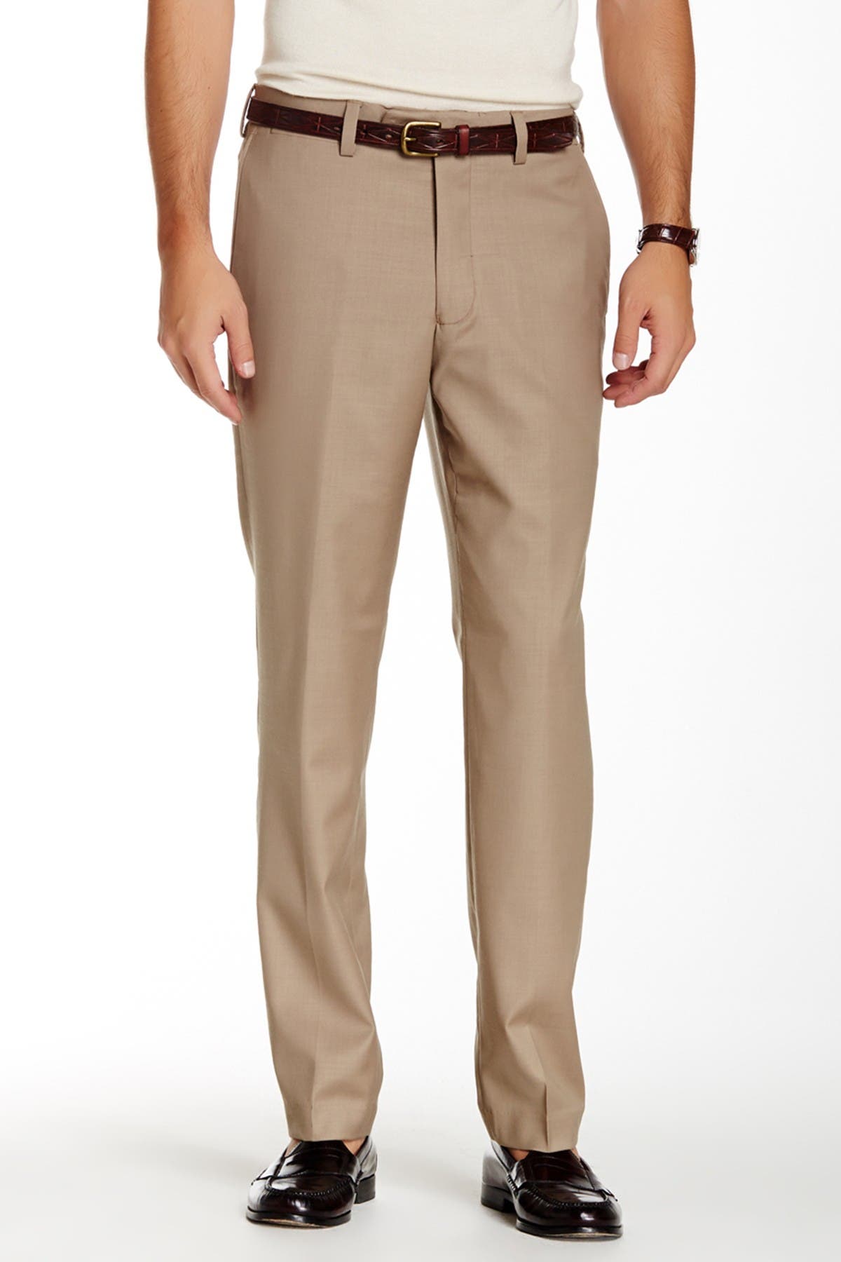 Louis Raphael | Solid Stretch Dress Slim Fit Pants - 30-34