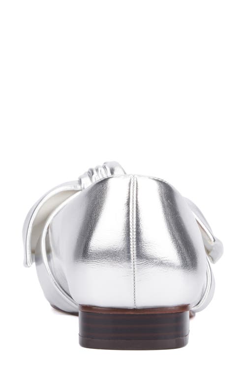 New York And Company Dominica Bow Loafer In Silver