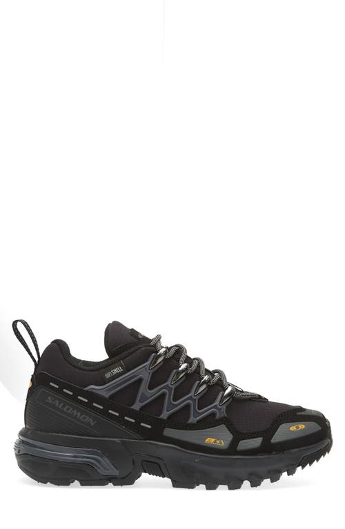Salomon Clima Waterproof Running Shoe In Black/magnet/golden Ye