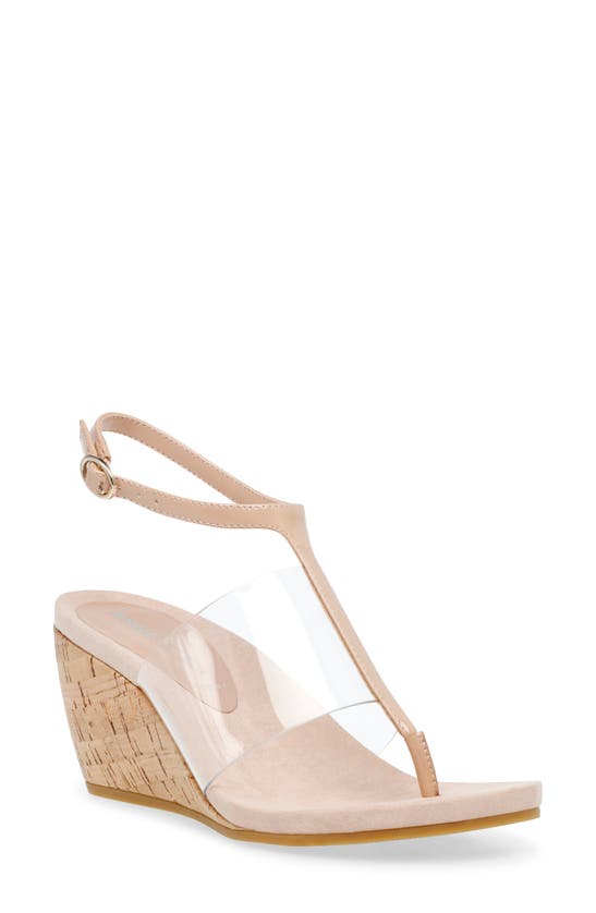 Shop Anne Klein Akikari Wedge Sandal In Natural