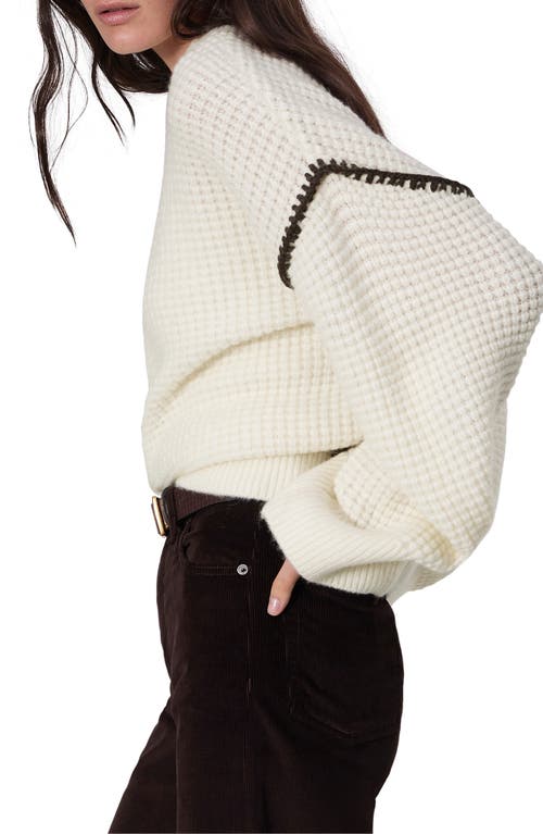 Shop Rag & Bone Katie Whipstitch Sweater In Ivory