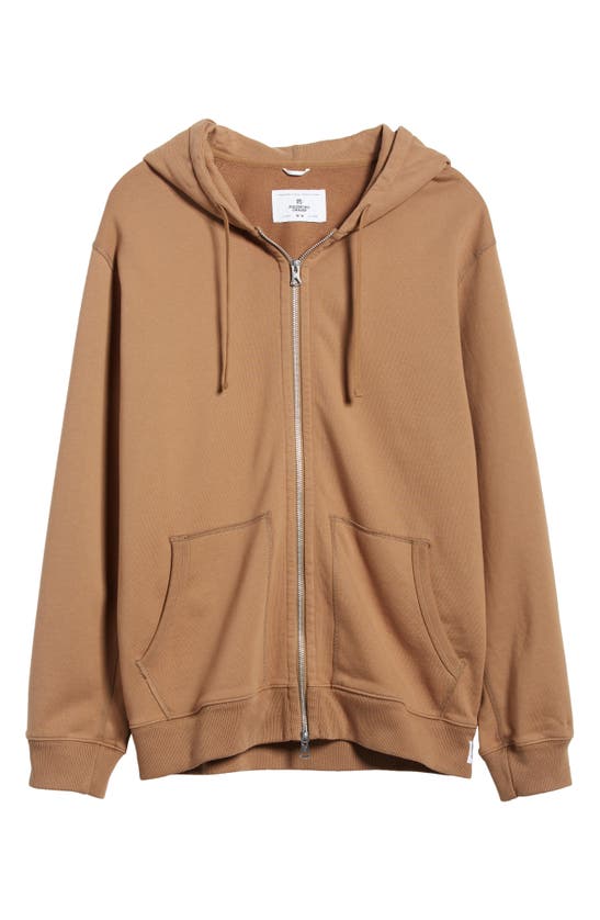 Reigning Champ Classic Midweight Terry Full Zip Hoodie In Clay