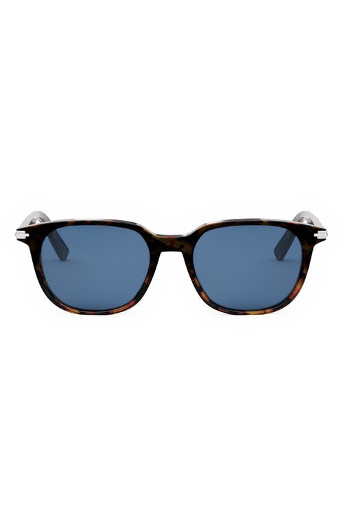 Shop Dior 'blacksuit S12i 52mm Oval Sunglasses In Havana/other/blue