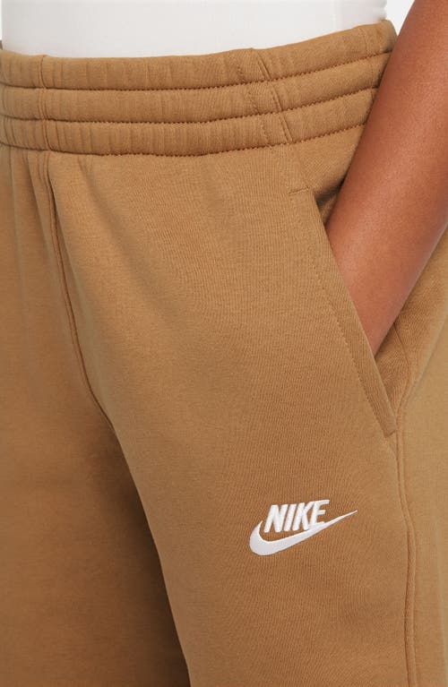 Shop Nike Kids' Club Fleece Joggers In Flax/white