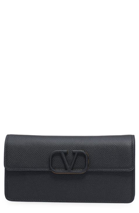 VLOGO Signature Leather Wallet on a Chain
