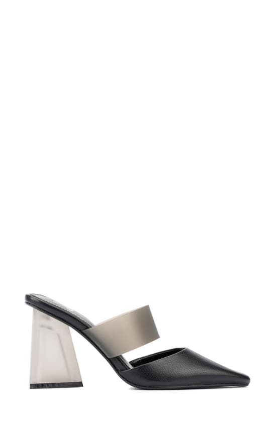 New York And Company Winifred Heeled Mule In Black