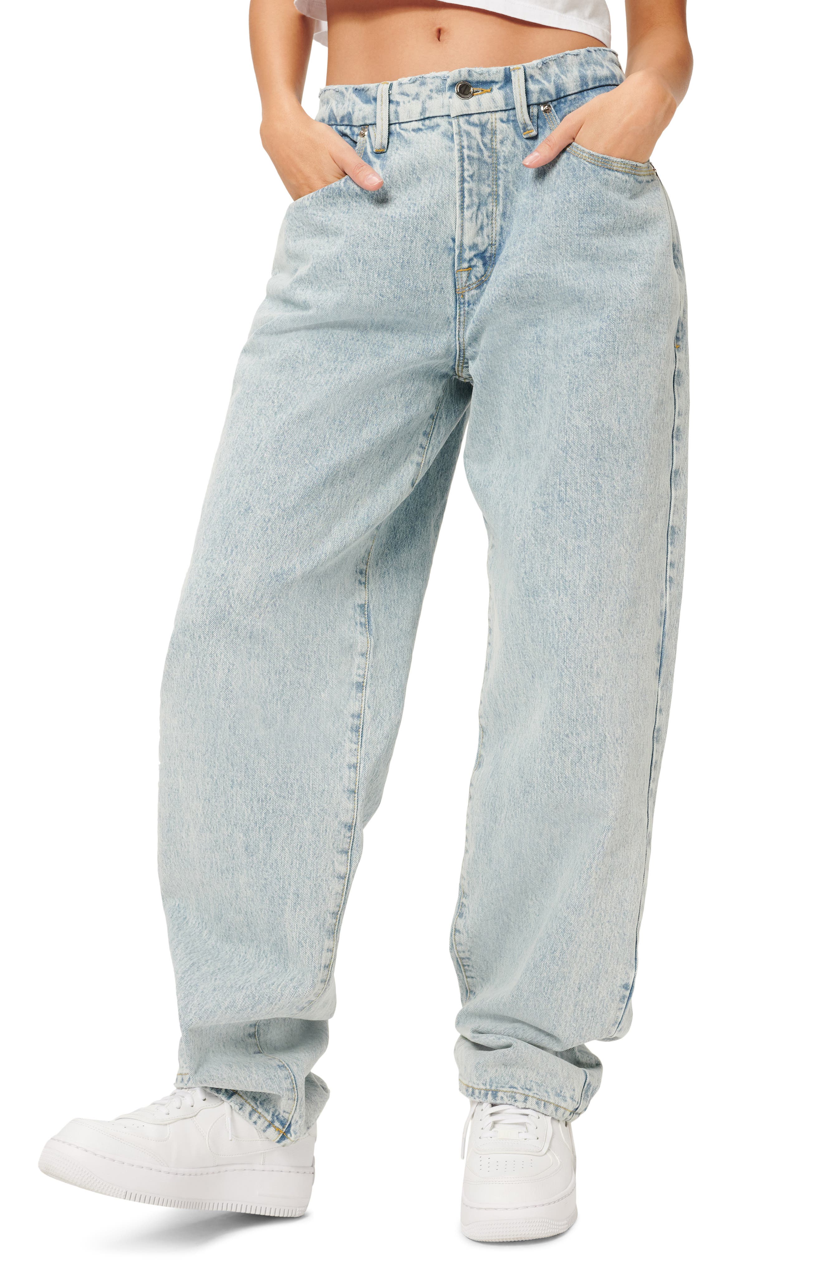 Women's Good American Good 90S High Waist Loose Fit Nonstretch Jeans Women's Good American Good 90S High Waist Loose Fit Nonstretch Jeans