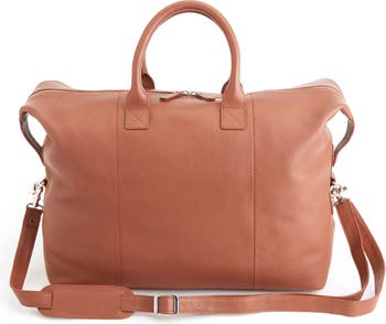 ROYCE New York Leather Duffle Bag in Orange for Men