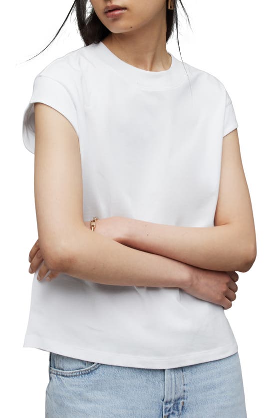 Allsaints Esme Cotton Crewneck T-shirt In White