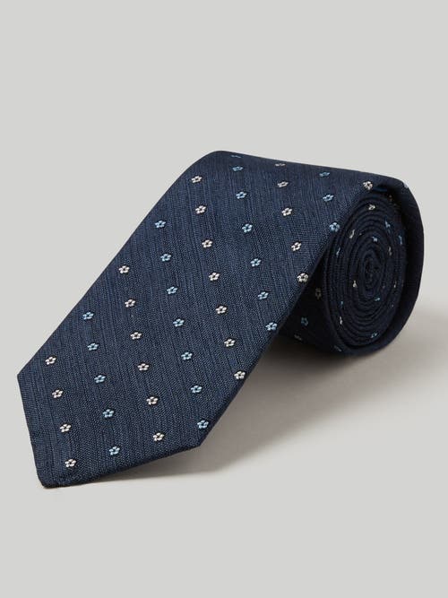 Shop Robert Talbott Robert Indigo Neat Necktie In Navy Indigo Neat