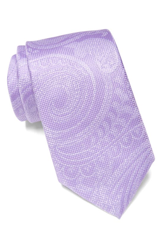 Tommy Hilfiger Large Tonal Paisley Tie In Lilac