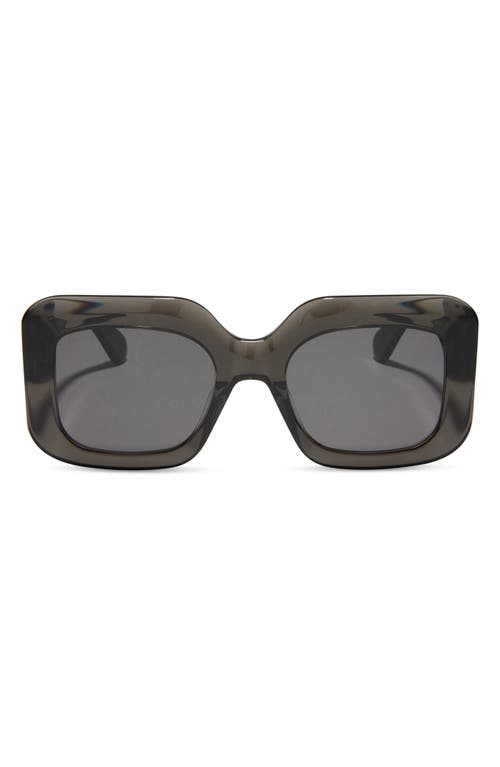 Diff Giada 52mm Polarized Square Sunglasses In Smoke Crystal/grey