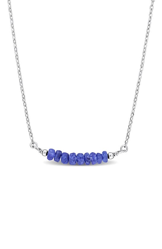 Shop Delmar Beaded Chain Necklace In Blue Sapphire