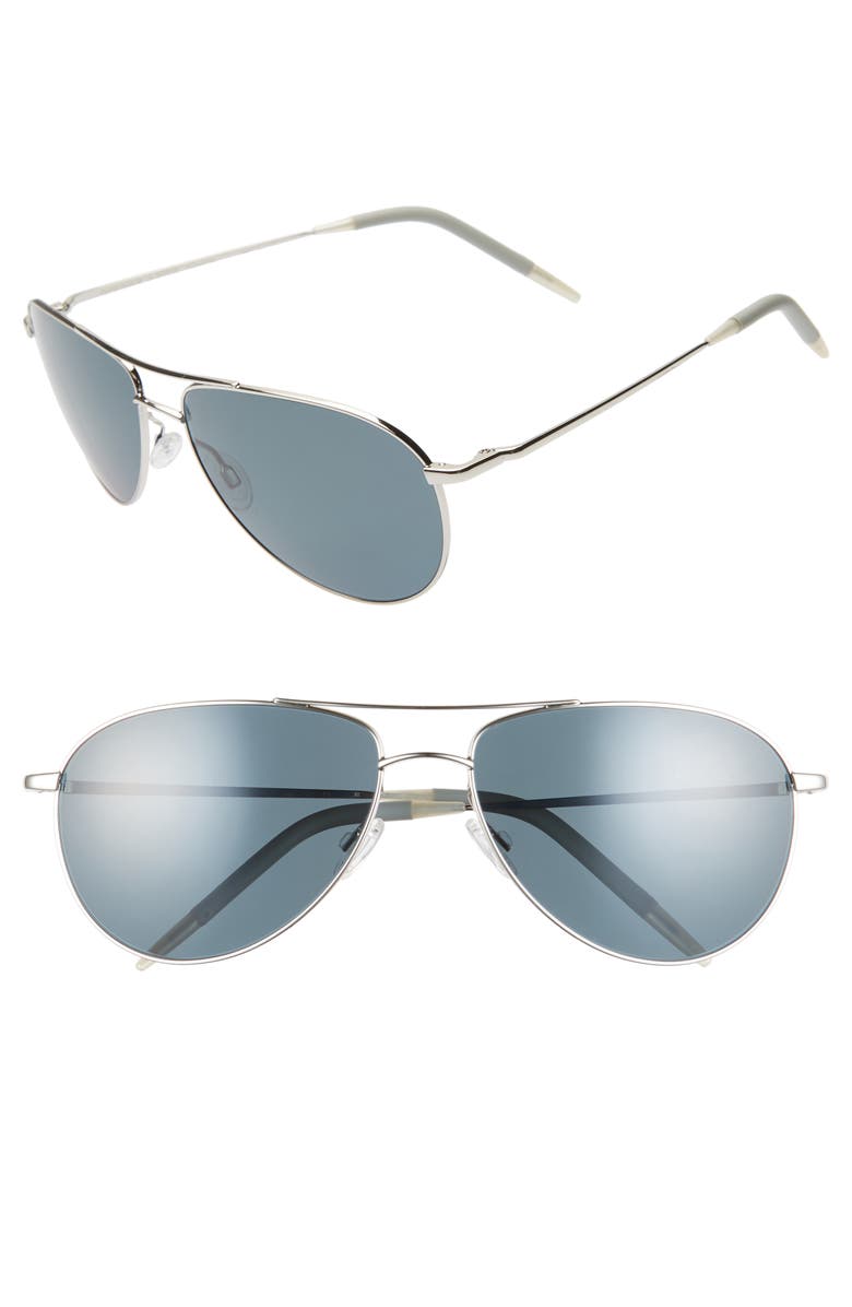 Oliver Peoples Benedict 59mm Aviator Sunglasses, Main, color, 