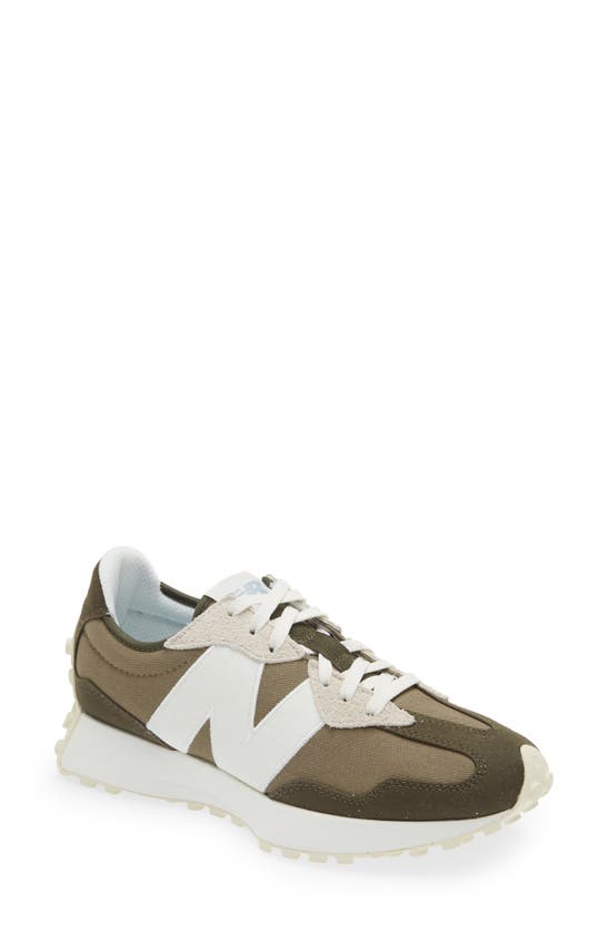 New Balance 327 Sneaker In Military Olive/ White