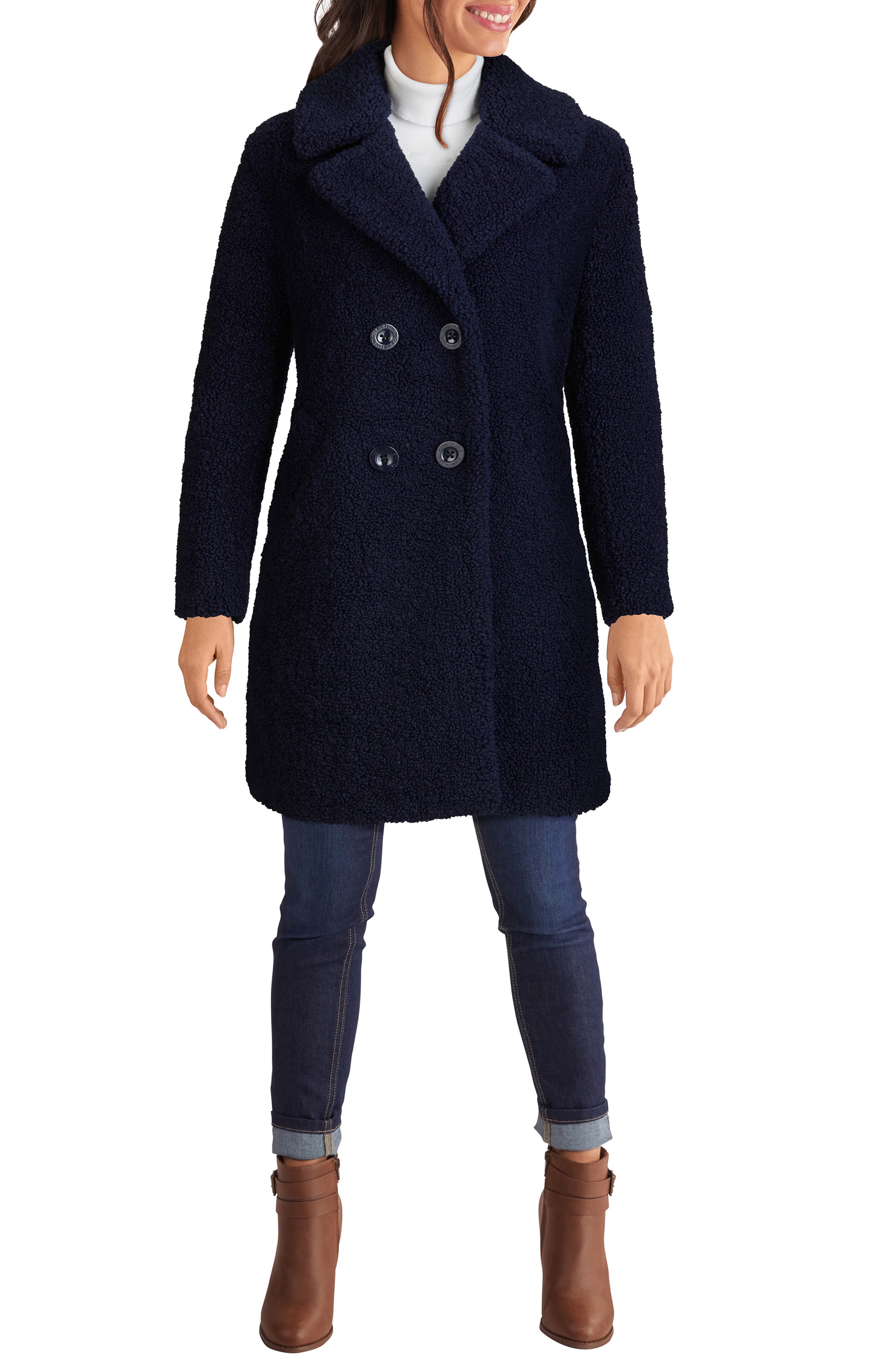 kenneth cole shearling coat