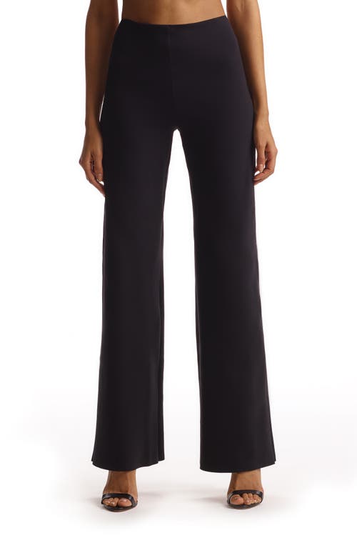 Commando Wide Leg Neoprene Leggings Black at Nordstrom,