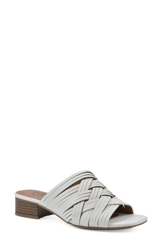 White Mountain Footwear Alluvia Sandal In White/ Smooth
