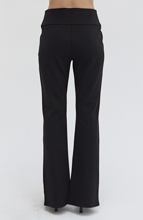 Shop Crescent Flared Legging Pants In Black