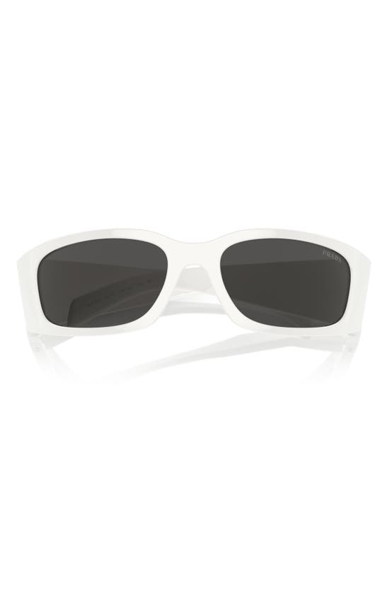 Shop Prada 60mm Butterfly Polarized Sunglasses In Bone