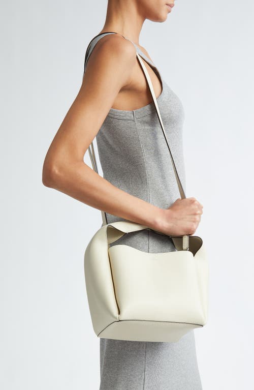 Totême Leather Bucket Bag In Milk