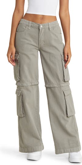 PacSun Low Rise Zip Off Cotton Twill Convertible Cargo Pants | Nordstrom