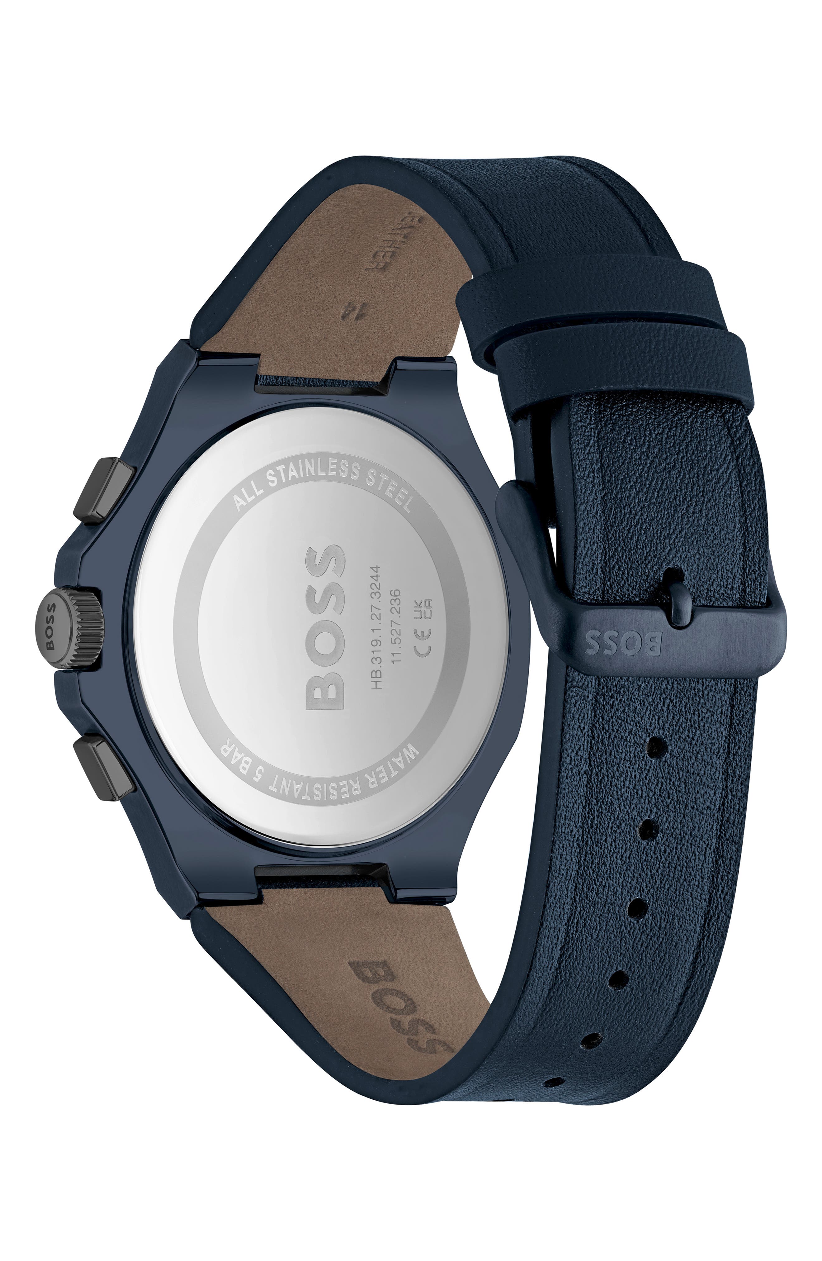 BOSS Taper Chronograph Leather Strap Watch Nordstrom