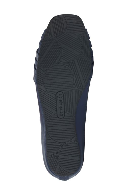 Baretraps Chainey Womens Ruffled Manmade Ballet Flats In Midnight