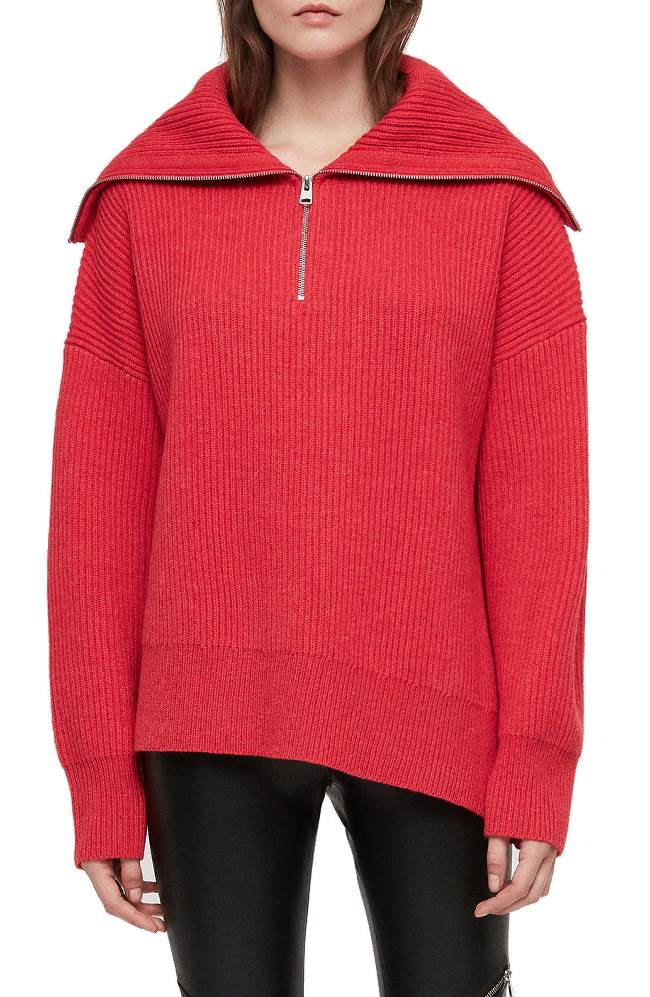 all saints pink sweater