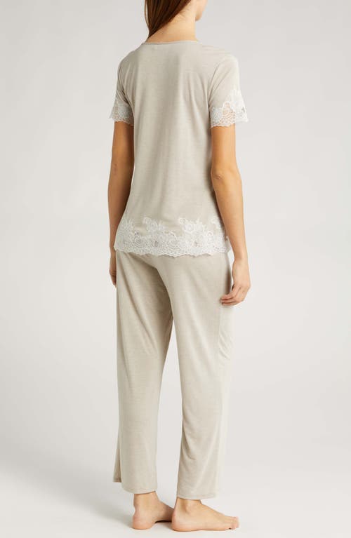 Natori Luxe Shangri-la Pajamas In Cashmere W/ivory