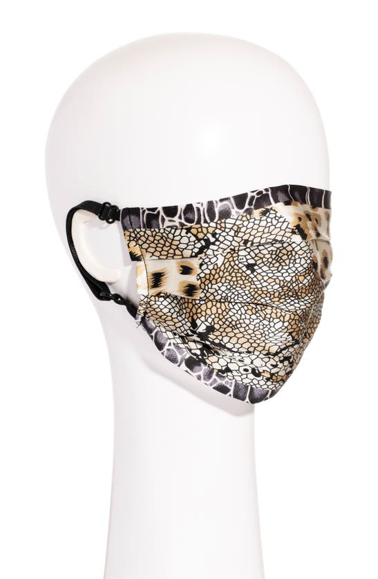 Click to view more detailed imagery on our partner's website L. Erickson L Erickson Peace Ii Adult Reversible Silk Face Mask In Safari Scape/ Graphic Giraffe