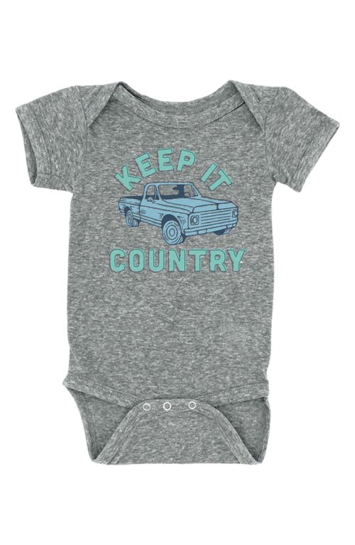 Feather 4 Arrow Keep It Country Cotton Graphic Bodysuit Grey at Nordstrom,