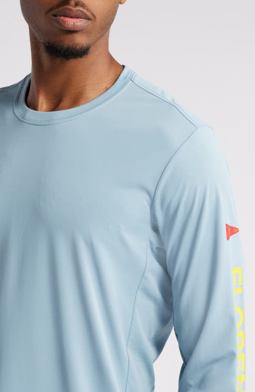 Florence Sun Pro Logo Long Sleeve Performance T-shirt In Steel Blue