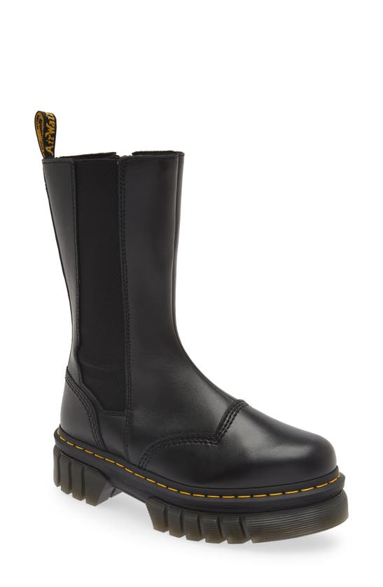 Dr. Martens' Dr. Martens Audrick Leather Platform Chelsea Boots In Black Nappa Lux
