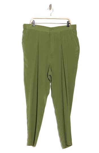 Joie Salima Silk Pants In Loden Green