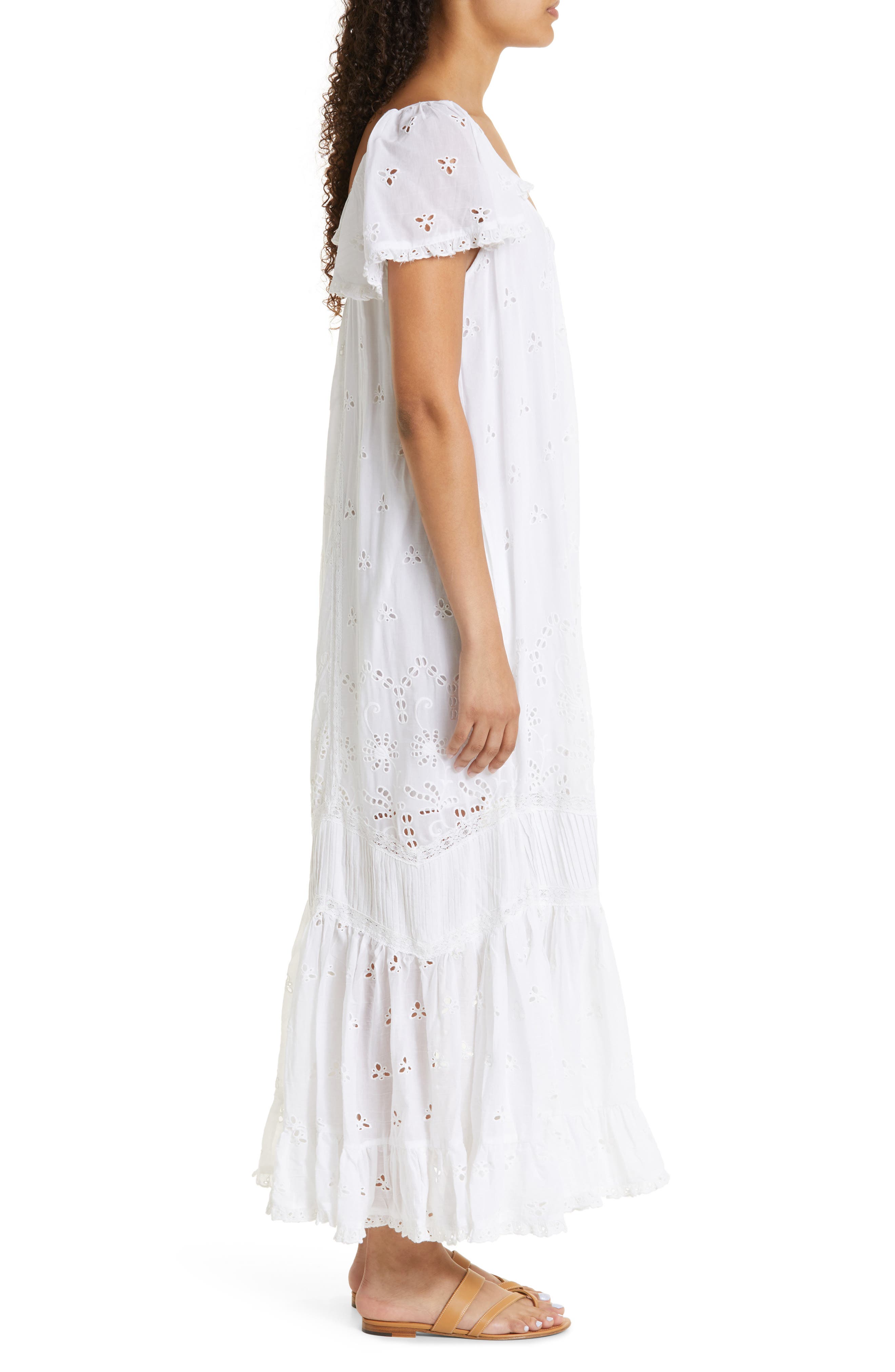 byTiMo Embroidered Eyelet Short Sleeve 