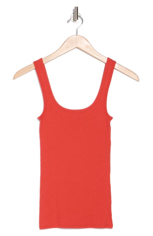 Rag & Bone Essie Scoop Neck Ribbed Tank In Poppy