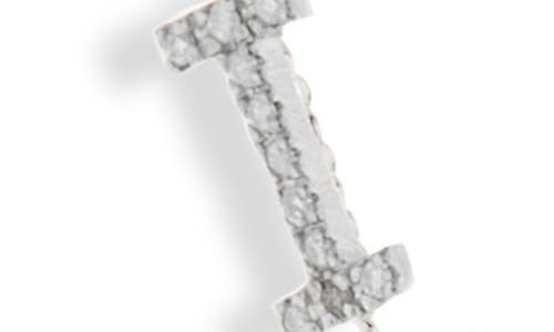 Meshmerise Bezel Diamond Initial Chain Necklace In White-i