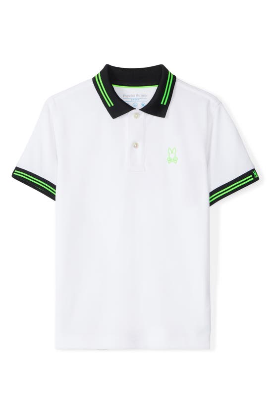 Shop Psycho Bunny Kids' Marshall Tipped Polo In White