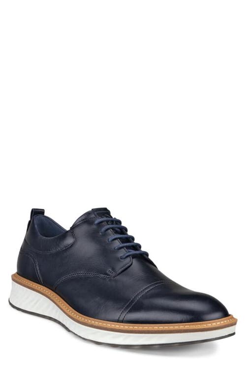 Shop Ecco St.1 Hybrid Cap Toe Derby In Marine