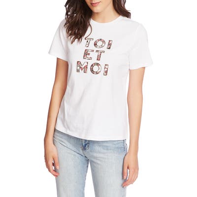 Court & Rowe Embroidered Tee, White