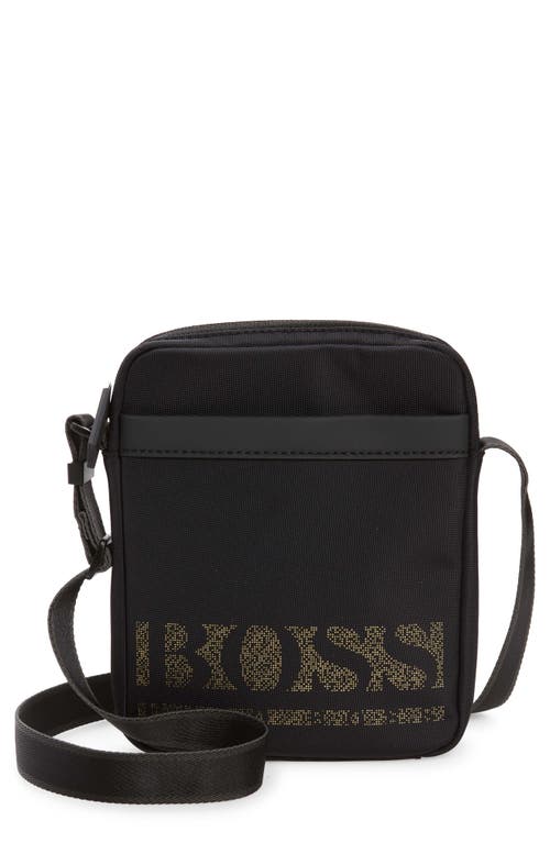 BOSS Magnified Recycled Nylon Belt Bag in Black