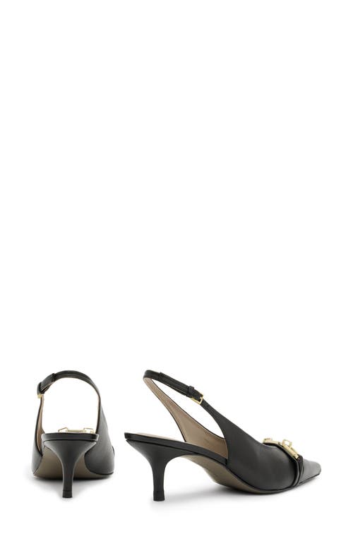 Shop Allsaints Grace Pointed Toe Slingback Pump In Black