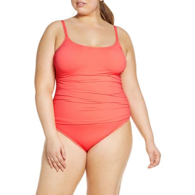 Plus Size La Blanca Island One-Piece Swimsuit, Blue